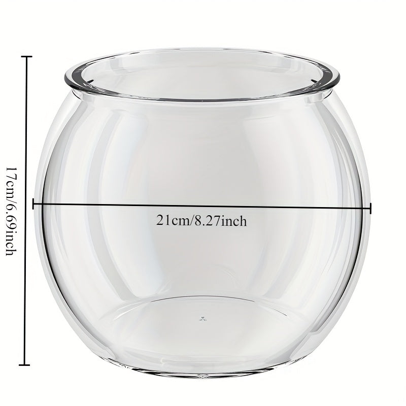 Durable Shatterproof Acrylic Fish Tank Suitable for Betta\u002FGoldfish Aquarium, Round Compact Aquarium with Tank for Desktop & Living Room Decor, Suitable for, Office, Room - Betta Fish Tank, Goldfish Bowl