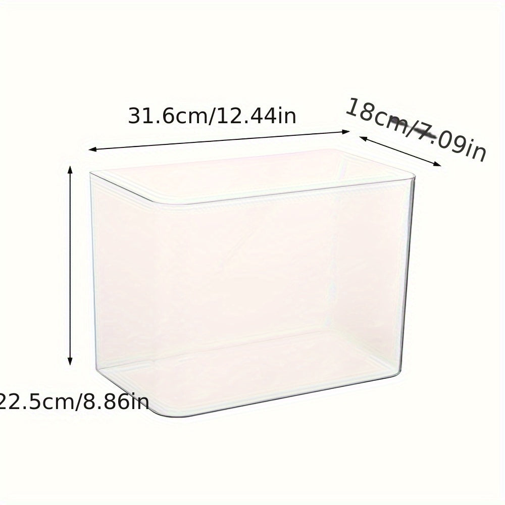 PET+ABS Fish Tank Transparent with Lid Aquarium Drop Resistant Hydroponic Tank Turtle Tank Home