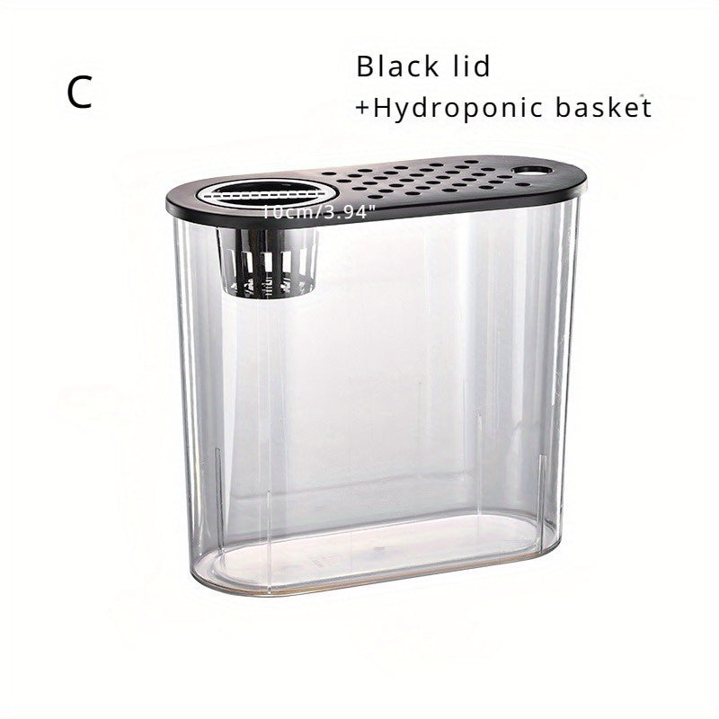 Large Transparent Oval Fish Tank for desktop - Goldfish Bowl with -Shatter PET Aquarium, Easy-Clean Design & Landscape View for home\u002FOffice, Compatible with Goldfish, Shrimp, Guppy (No Required)