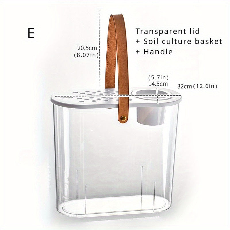 Large Transparent Oval Fish Tank for desktop - Goldfish Bowl with -Shatter PET Aquarium, Easy-Clean Design & Landscape View for home\u002FOffice, Compatible with Goldfish, Shrimp, Guppy (No Required)