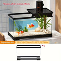 Acrylic Fish Tank High Quality Transparent Acrylic Square Fish Tank with Black Frame | Desktop Aquarium for Goldfish, Shrimp, Sea Turtles, Crabs, Frogs and Algae - Perfect for Living Room Decoration