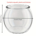 Durable Shatterproof Acrylic Fish Tank Suitable for Betta\u002FGoldfish Aquarium, Round Compact Aquarium with Tank for Desktop & Living Room Decor, Suitable for, Office, Room - Betta Fish Tank, Goldfish Bowl