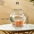 Acrylic Goldfish Tank 1pc Round Acrylic Goldfish Tank | Transparent Desktop Aquarium with Optional Stand - for Home, Office, or Restaurant Decor