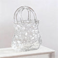 Enchanting light effects Creative Modern Handbag Glass Vase | Nordic INS Style, Transparent Rock Pattern, Irregular Design, Hydroponic Plant Container, Art Decoration, Artistic Fish Tank