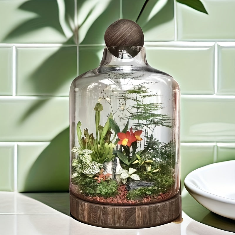 Japanese-style Ecological Bottle Desktop Micro-landscape Ecological Fish Tank Free Water Change Wealth Bottle Creative Glass Hydroponic Bottle