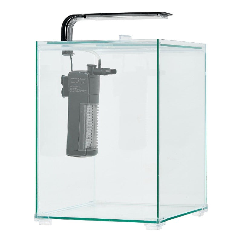Quality Assurance VEVOR Fish Tank Aquarium 5 Gallon Square Ultra-Clear Glass Starter Smart Tank Adjustable 3 Color Lighting Self Cleaning System Fishbowl for Freshwater and Saltwater Fish Home Office or Pet Use excellent material