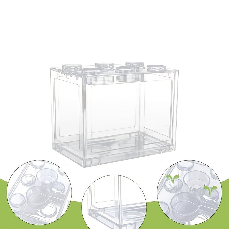 2pcs Cubic Stackable Fish Tanks | Suitable for Desktop Use, Made of ABS Material, Uncharged