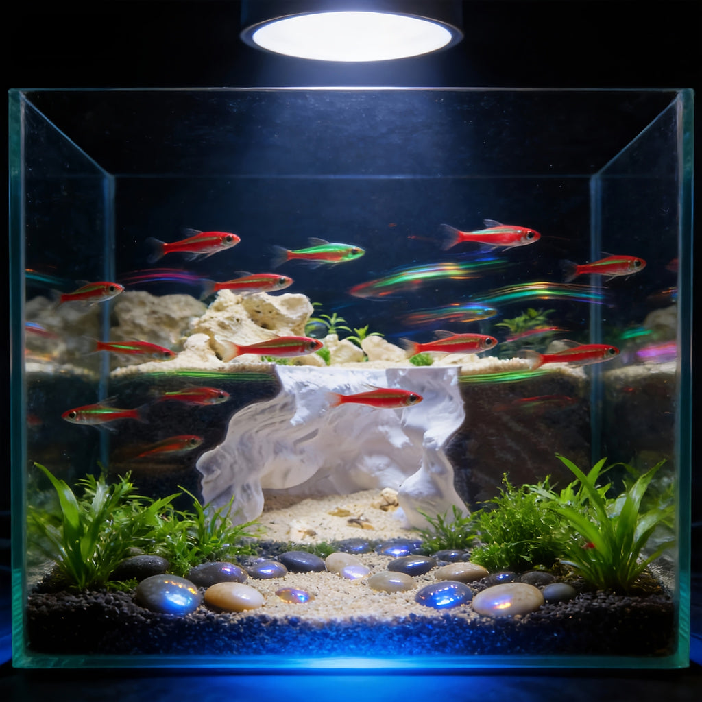 3D Cliff Cave Aquarium | Dual-Use Reptile and Fish Tank for Lizards, Geckos, Beetles, Betta, and Peacock Fish, with Deep and Shallow Water Areas, Perfect Gift for Home and Office