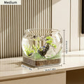 Large Capacity Transparent PET Fish Aquarium Tank with Wavy Design, Drop-Resistant & Sturdy Home Decor Aquarium for Small Space, Easy-to-Clean Habitat for Betta and Pet Fish (Medium & X-Large Size)