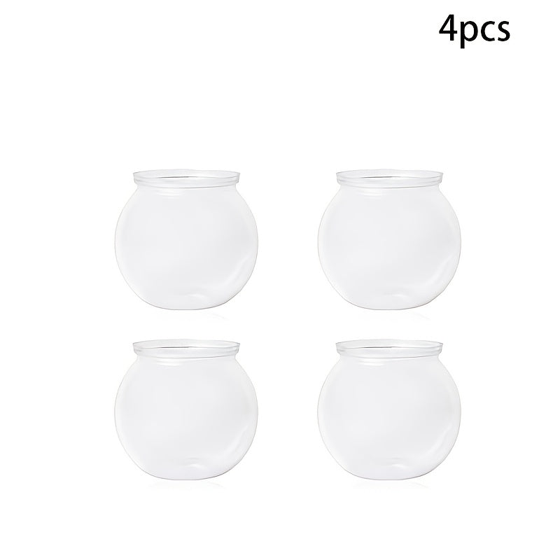 4pcs Round Fish Tanks | Suitable for Parties, Decorations, and Party Decorations, Made of ABS Material