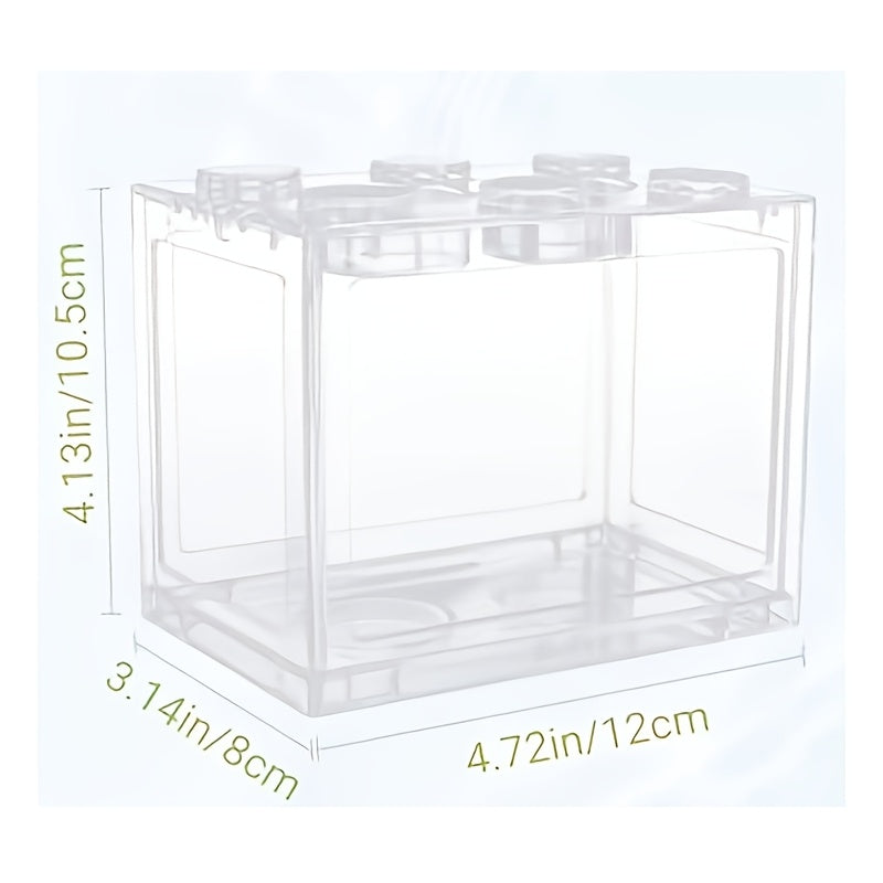 2pcs Cubic Stackable Fish Tanks | Suitable for Desktop Use, Made of ABS Material, Uncharged