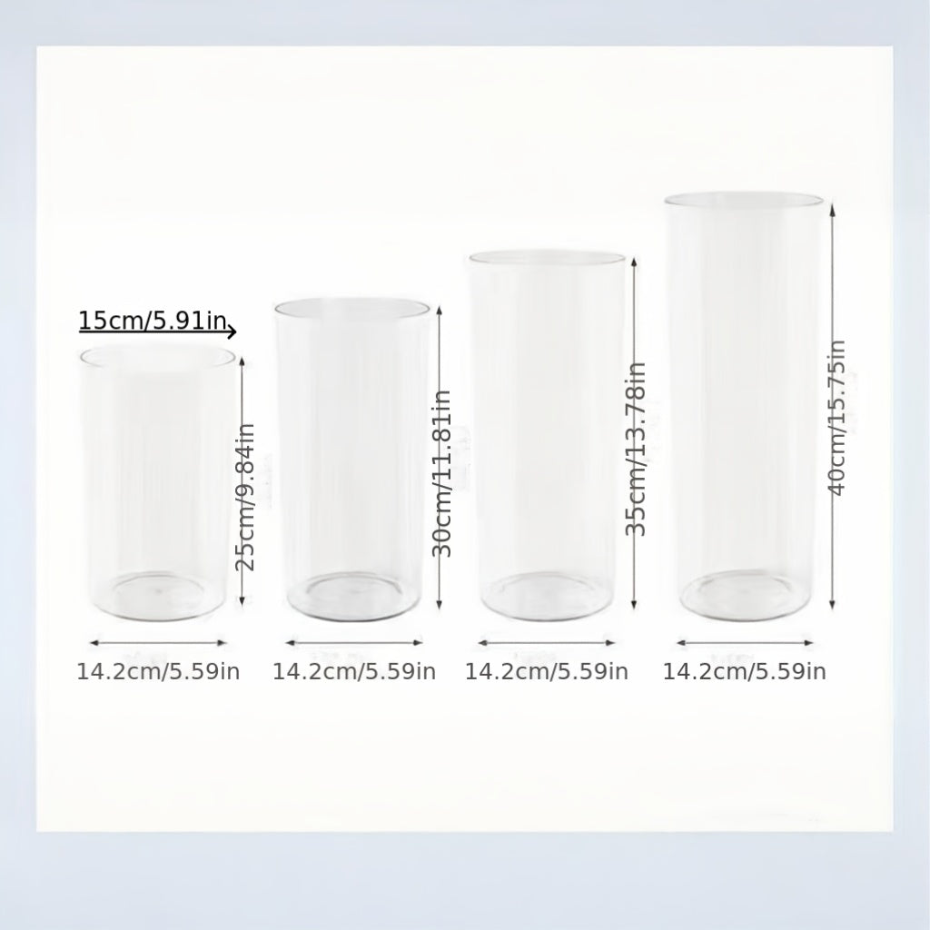 Home Acrylic Fish Tank, Round Cylindrical Goldfish Tank, Shatterproof Small Aquarium