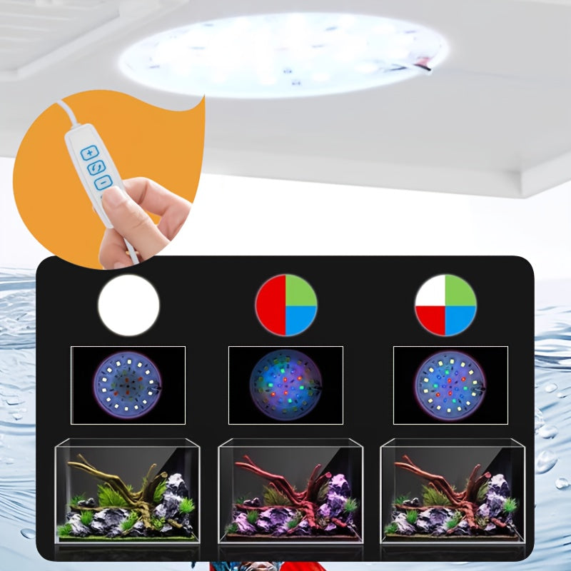 Fish Tank, Ecological Tank, Rectangular Plastic Acrylic Desktop Goldfish, Guppy, Turtle Tank, No Water Change Required, Living Room, Office, Small Household, with Color-changing LED Light Strip, Water Pump, Complete Filtration System